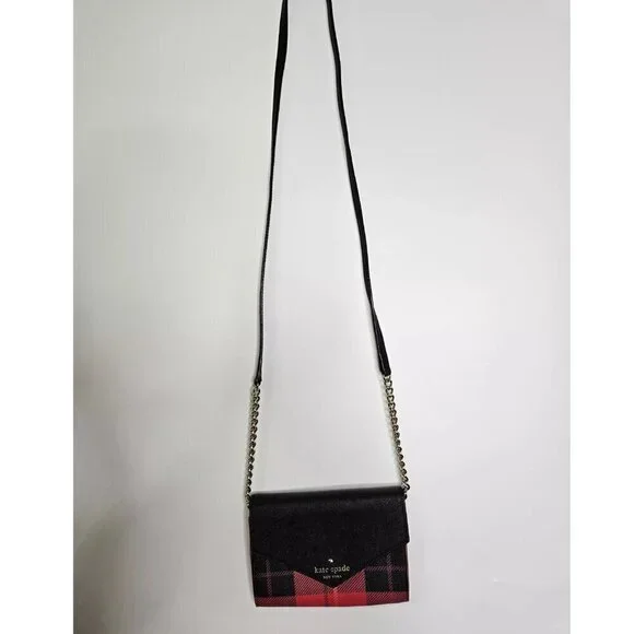LADIES Kate Spade New York Fairmount Square Monday Cross-Body Bag Red/Black - Picture 4 of 10